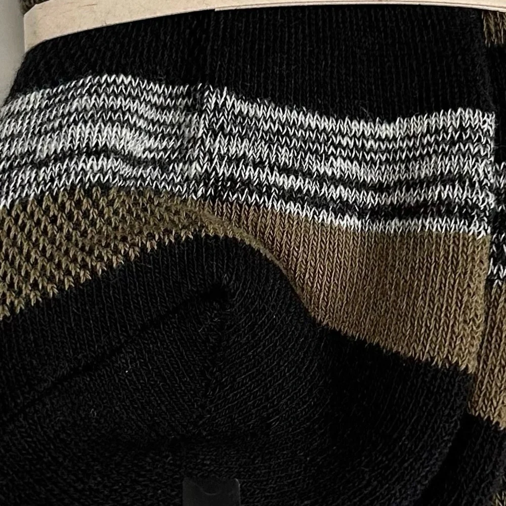 Clark Men’s Dress Socks Black White Olive NWT